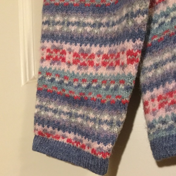 EUC VTG Talbots Fair Isle Wool Zip Cardigan - Picture 6 of 9